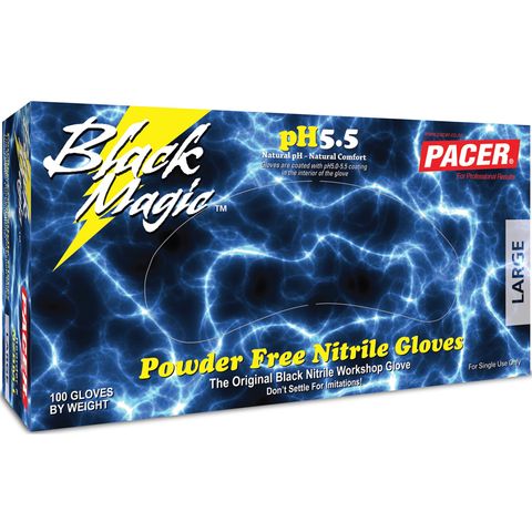 BLACK MAGIC NITRILE GLOVES POWDER FREE