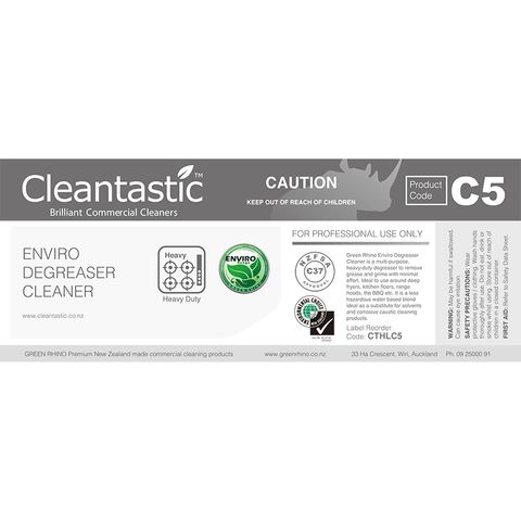 CLEANTASTIC™ C5 HALF LABEL DEGREASER CLEANER