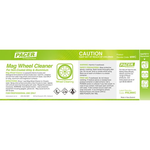 HALF LABEL FOR MAG WHEEL CLEANER