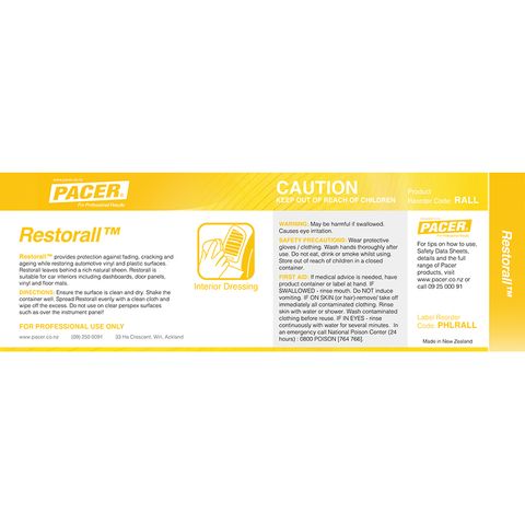 HALF LABEL FOR RESTORALL™