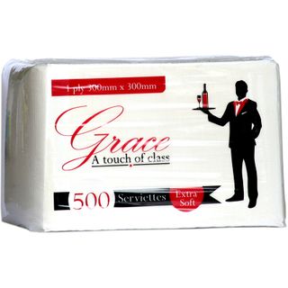 LUNCHEON NAPKIN WHITE 1 PLY 100 X 100MM