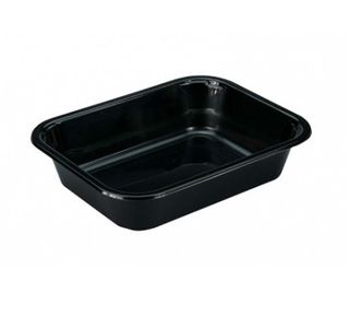 CPET Tray Black 500ml 171 x 127 x 35mm 900/ctn