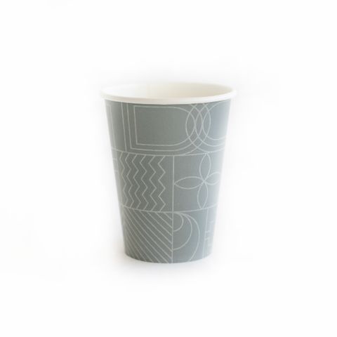 Grey Hot Cup Single Wall 400ml 12oz 1000/ctn