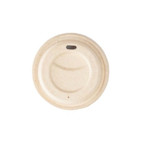 Natural Paper Lid to suit 12/16oz Hot Cups 1000/ctn