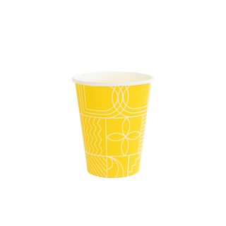 Yellow Hot Cup Single Wall 285ml 8oz 1000/ctn