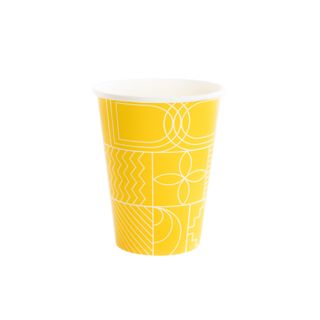 Yellow Hot Cup Single Wall 400ml 12oz 1000/ctn