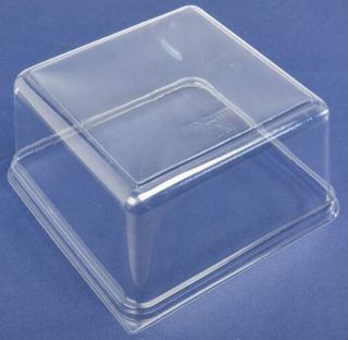 Sponge Square Clear Base/Lid Med 175 x 175 x 70mm 100/ctn