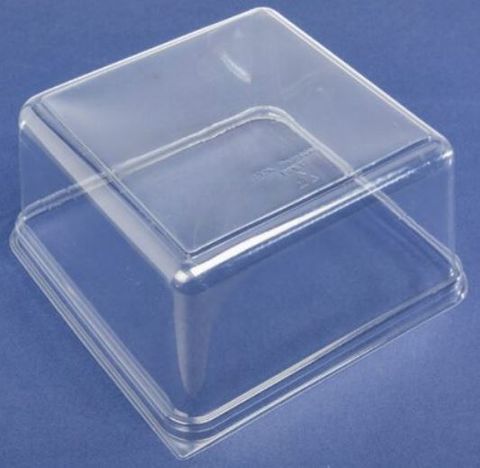 Sponge Square Clear Base/Lid Med 175 x 175 x 70mm 100/ctn