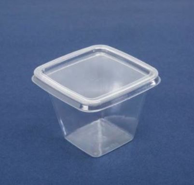 Tub/Lid Square Clear 90 x 90 x 70mm 250/ctn