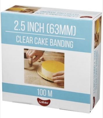 Clear Cake Banding 2.5" x 100m