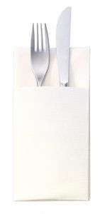 CLEARANCE Tork Linstyle White Cutlery Pocket 400/ctn