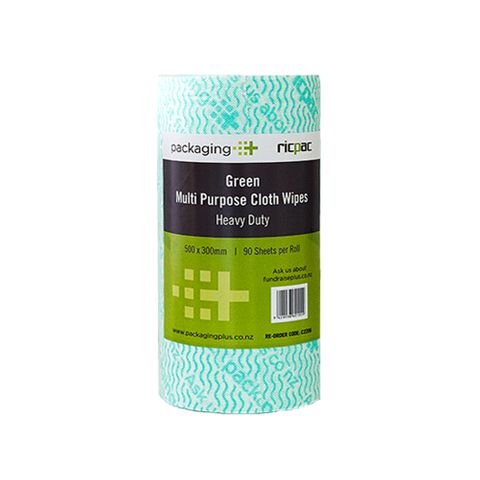 Cloth Wipes Roll Green Heavy Duty  30cm x 45mtr