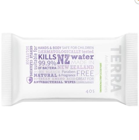 Antibacterial Hand & Surface Wipes 40/pkt