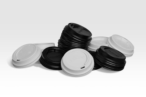 Black Compostable Lid to Suit 8/12/16oz Jad Cups 1000/ctn