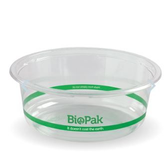 CLEARANCE Clear Round Wide Biobowl 600ml 600/ctn