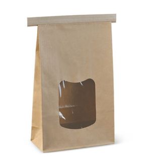 Tin Tie Bag with Window LG 155 x 70 x 242mm 400/Ctn