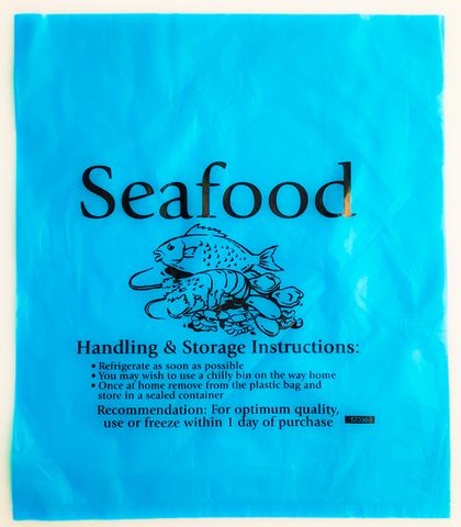 Bag Plastic Seafood Blue Med 300 x 350mm 4000/ctn