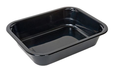 CPET Tray Black 750ml 200 x 155 x 34mm 500/ctn