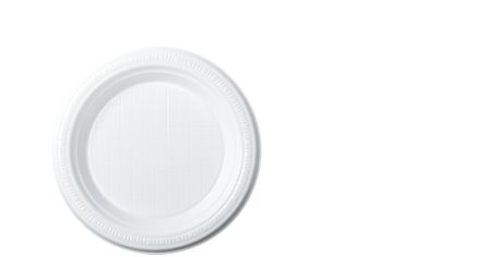 Plastic Plate White 18cm (Pkt) 50