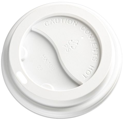 PE White Lids 90mm for Hot Cup  8 / 12 / 16oz 1000/ctn