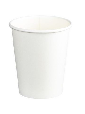 Plain White Hot Cup PE Single Wall 400ml 12oz 1000/ctn