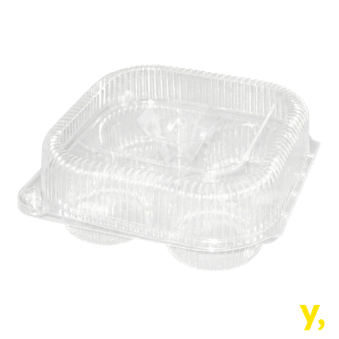 Muffin 4 Cup Large with Lid 150/ctn