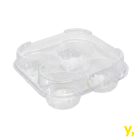 Muffin 4 Pack Clamshell 160x160x55mm (Ctn) 100