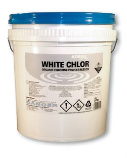 White Chlor Organic Chlorine Powder Bleach Laundry 20kg