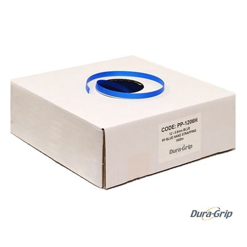 Blue PP Hand Strapping - 12 mm x 1000m Dura-Grip PP-1206H