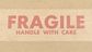 70mm x 100M Saver Reinforced Gummed Paper Tape, Printed - Red Fragile