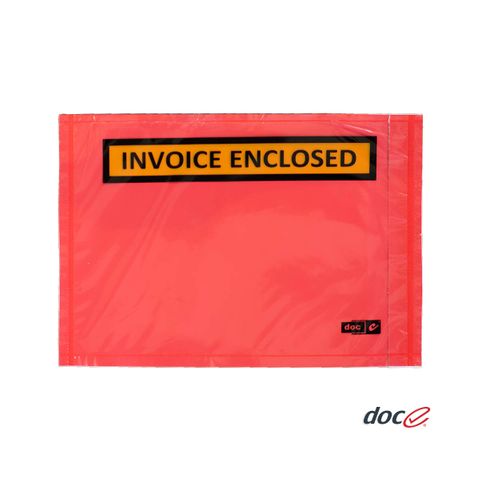 Invoice Enclosed Red Doculope 115 X 165 doc-e DE-165IE