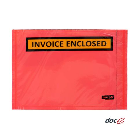 Invoice Enclosed Red Doculope 175 X 125 doc-e DE-175IE