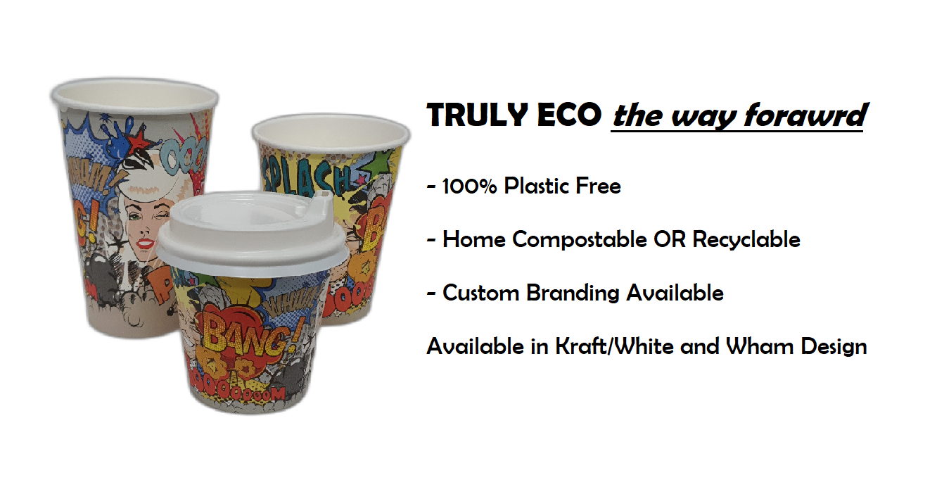 100% PLASTIC FREE, HOME COMPOSTABLE OR RECYCLABLE, CUSTOM BRANDING AVAILABLE