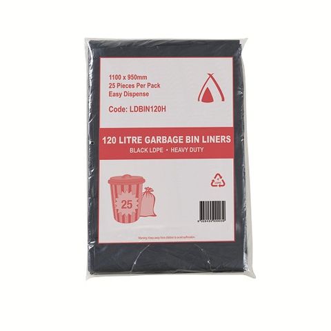 (TP-LOW) 120 LTR BIN LINER LDPE (SLV)