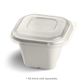 BIOPAK 630ML WHITE SQ CONTAINER SLB 630-W