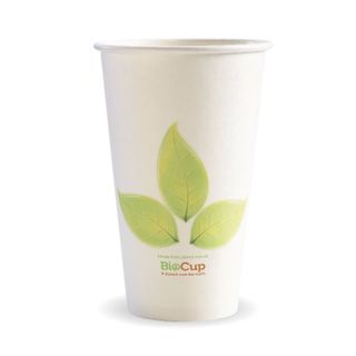 BIO 16OZ CUP S-W WH LEAF BC-16