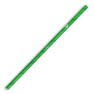 PAPER STRAWS GREEN 6MMX197MM (SLV)