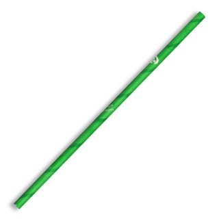 PAPER STRAWS GREEN 6MMX197MM (PKT)