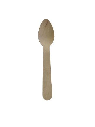 TEASPOONS WOODEN  (100) (PKT)