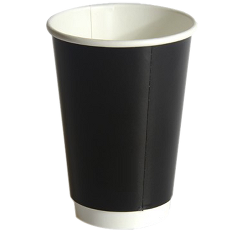 16OZ HOT CUP D/WALL BLACK MILTON