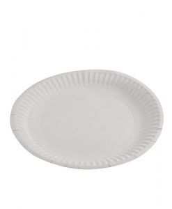 225MM 9' UNCOATED PAPER PLATE CAPRI (SLV)