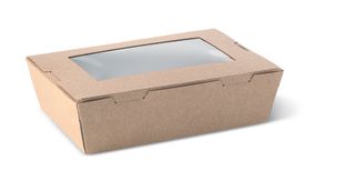 MEDIUM WINDOW LUNCH BOX KRAFT (SLV)