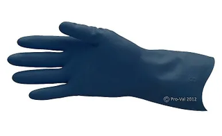 RUBBER GLOVE MEDIUM BLUE #8