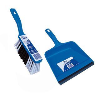 DUST PAN  SET EDCO BLUE CTN