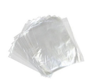 POLY BAG 9X5 (35UM) 230X125MM SLV