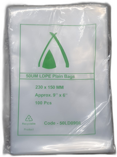 POLY BAG 9X6 (50UM) 230X150 SLV