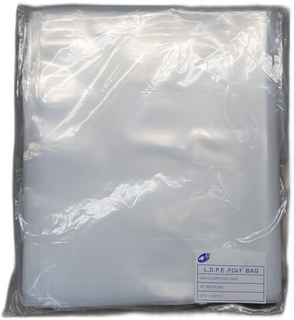 POLY BAG 24X14 (50UM) 610X355MM SLV