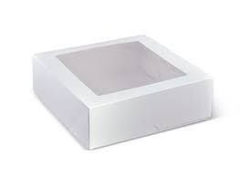 WINDOW 8X8X2.5 CAKE BOX