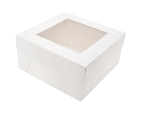 WINDOW 13X13X4 CAKE BOX