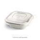 BIOPAK 280ML WHITE  SQ CONT B-SLB-280-W (SLV)
